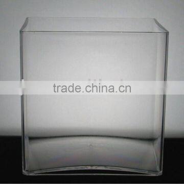 clear plastic vase,acrylic cube vase