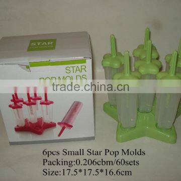 6pcs Star Popsicle Maker Plastic Ice Cream Mould photo-2