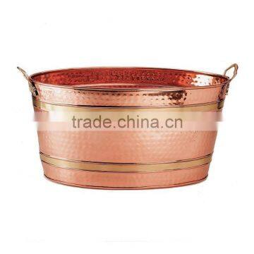 copper antquie round buckets for party