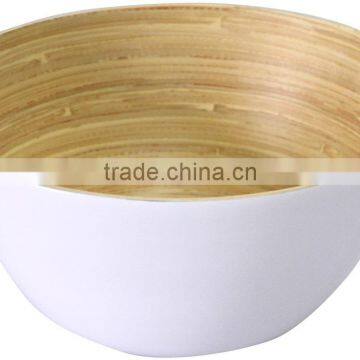 New design bamboo salad bowls, clear spun bamboo salad bowls