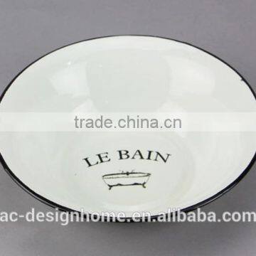 ROUND ENAMEL IRON BOWL