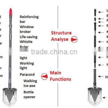Stainless Steel Military Shovel, Folding Stainless Steel Shovel, Army Shovel