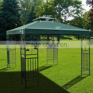 10x10 ft Garden Canopy Gazebo Top 2 Tier Replacement Green photo-2