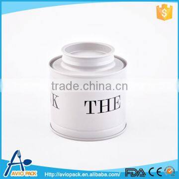 Wholesale table decoration 9cm dia round metal tin box for sundries