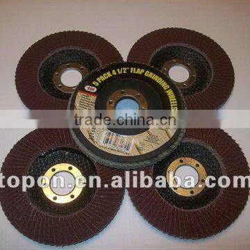 Brown flap disc with black color out round