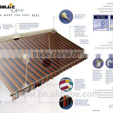 quality electric remote control awning, tubular motor