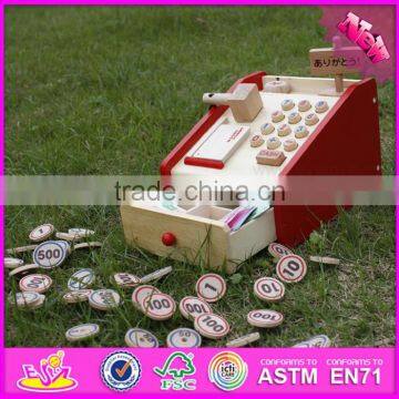 2017 New Design Pretend Play Toy Wooden Kids Cash Register for Sale W10A065 photo-3