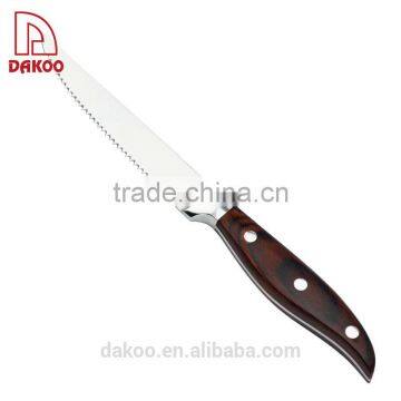 4.5'' Pakka Wood Handle With 3 Rivets Steak Knife photo-2