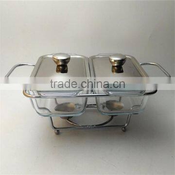 Food Warmer For Catering Buffet Chafer Glass Chafing Dish photo-6