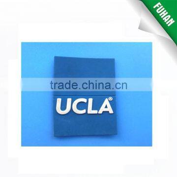 direct factory adhesive back heat transfer rubber patch with printing logo for hats