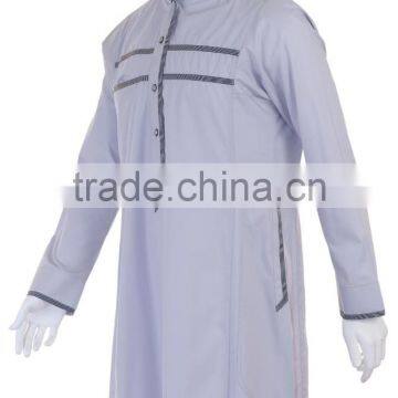 2016 Latest Islamic Clothing Men's Abaya Muslim Throbe photo-5