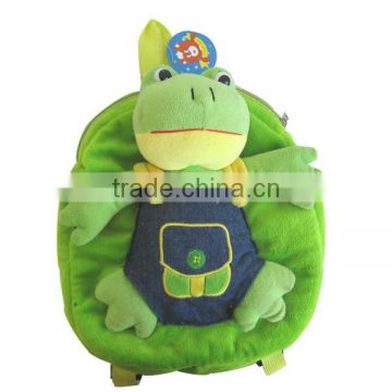 Plush Animal Head Bag Plush Frog Bag Cute Cartoon Backpack