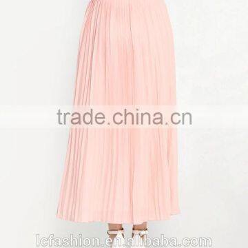 Chiffon Pleated Belt at Front Latest Model Full Skirt Ladies photo-3