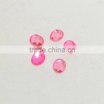 lead free machine cut oval crystal flat back rhinestone glass loose beads for jewelry making