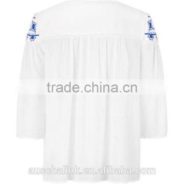 New Arrival High Quality Old Fashion Peasant Blouse Low Price photo-3