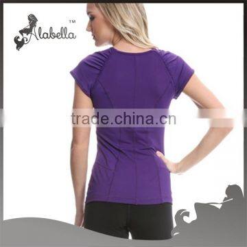 China Wholesale Woman Workout Shirt for Yoga and Sports photo-2