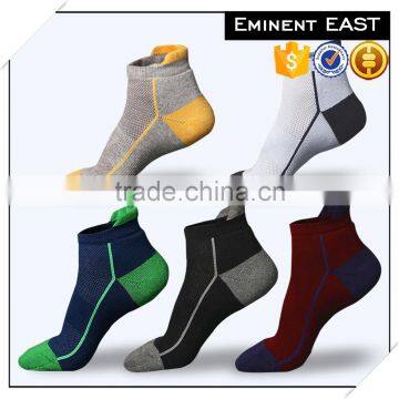 Free sampling unisex breathable wearproof semi-terry bamboo cotton sport socks