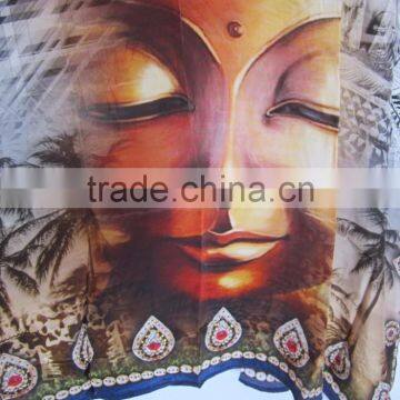 DIGITAL Print Satin Silk Kaftan CAFTAN Tunic Poncho Blouse Top photo-4