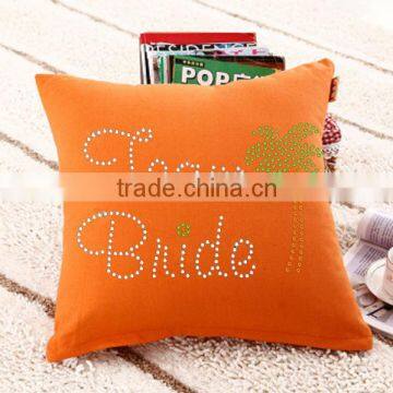 Wholesale High Quality Crystal Strass I Do Rhinestone Motif Design Custom Decorative Cushions Pillow Case Cover For Chair/Sofa photo-5