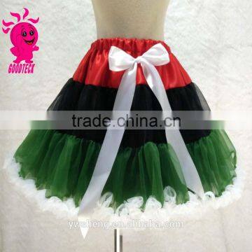 Sequin Hot Stitching Color High Quality Baby Girls Soft Fabrics Chiffon Tutu Pettiskirt