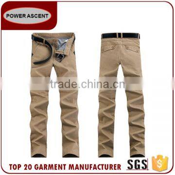 Wholesale 100%Cotton Casual Long Slim Fit Pants For Man