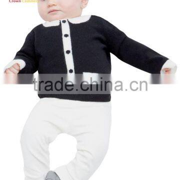 Lovely Baby Winter Cashmere Black Crewneck Sweaters photo-2