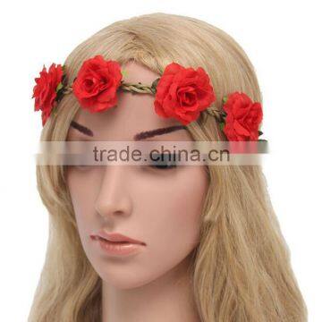 F20074N Wholesale Artificial Flower Garland Hair Accessory photo-3