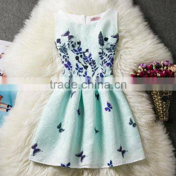 6-12Y Children Girl Print Dress Girls Princess Dresses Wholesale photo-2