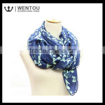 Wholesale Fashion Musical Notes Shiny Scarf