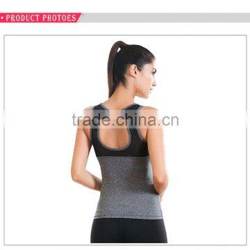 Sexy Girls Custom Gym Fitness Yoga Wear Custom Tank Tops Women With Mesh Design photo-3