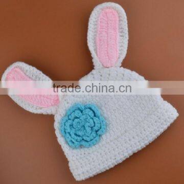 Baby Newborn Photography Props Crochet Baby Beanie Hat ,Knitted Bunny Costume Outfit photo-2