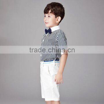 New Summer Boys Formal Clothing Set 3Pcs Boy Suit Include Tie Stripe Shirts And Shorts Fancy Children Wear B-NB-CS905-25 photo-4