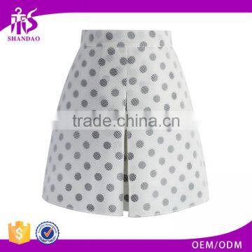 2016 Guangzhou Shandao Manufacturer High Fashion Design Women New Summer Casual Short Polka Dot Loose Tulle Mini Skirt