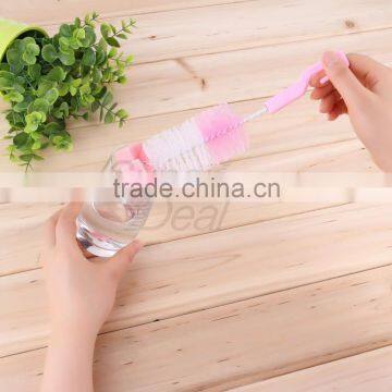 New 360 Degree Rotating Spin Sponge Brush Baby Milk Feeding Bottle Nipple Cleaning Scrubber Brushes photo-3