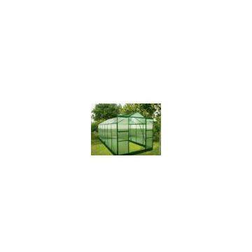 DOUBLE DOORS STURDY ALUMINUM FRAMING 4MM UV TWIN-WALL POLYCARBONATE SMALL PLASTIC GREENHOUSES 8' X 1