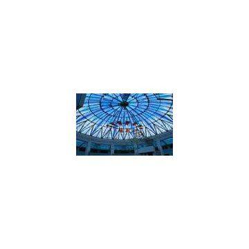Colored Flat / Curved Tempered Glass For Skylight Decorative CE