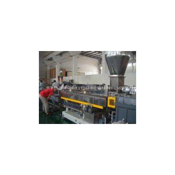 PET, PE flakes Parallel twin - screw Plastic Granulating Machine / pelleting Machines