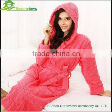 Embroidered robe hooded adult bathrobe coral fleece adults hooded bathrobe women hooded bath robe hoodie robe boxing