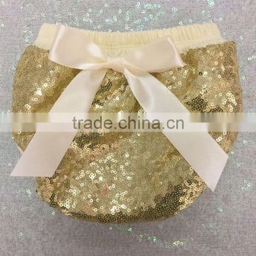 China wholesale Gold Boutique Children Wear Sequin Shorts bloomer baby sequin shorts