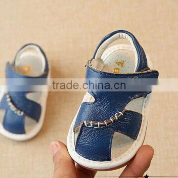 B21406A Baby Simple Leather Sandals Lovely Baby Toddler Shoes photo-3
