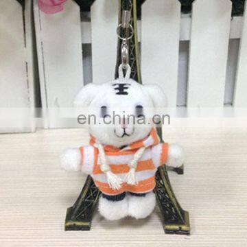 High Quality Wholesale Custom Mini Stuffed Animal Tiger Soft Toy Keychains