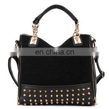 Latest Handbag Rivets Leather Women Handbags Ladies 2016 photo-4