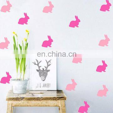 Cute Rabbit Ins Style Vinyl Wall Sticker Children Room Home Decoration Mural Roon Decal photo-2