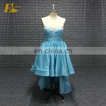 Lovely Sweetheart Neckline Short Front Long Back Satin Prom Dress