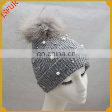 Superior Stable Blank Custom Hats Wholesale Black Pom Bobble Beanie Hat