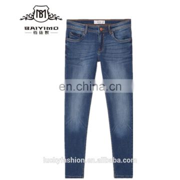 2016 Baiyimo low waist dark wash women cheap denim jeans wholesale china