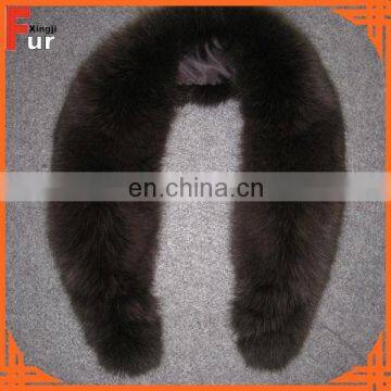 Long / Dyed Black / Fox Fur Collar