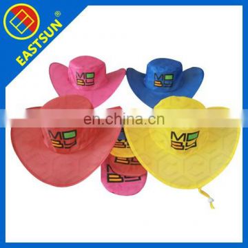 Promotional Cheap Fashional Lady Sun Hat , Folding Cowboy Hat , Folding Hat