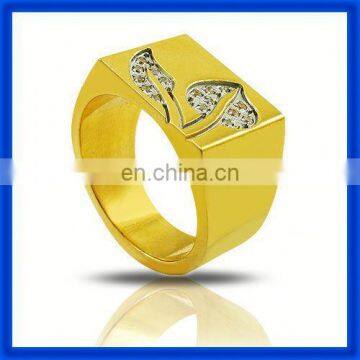 Fashion stainless steel signet jewelry rings