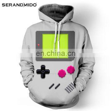 2017 cheap wholesale 3d game controle printed hoodies women